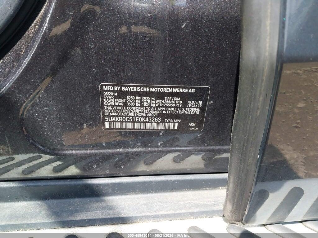 5UXKR0C51E0K43263 2014 BMW X5 photo no. 9