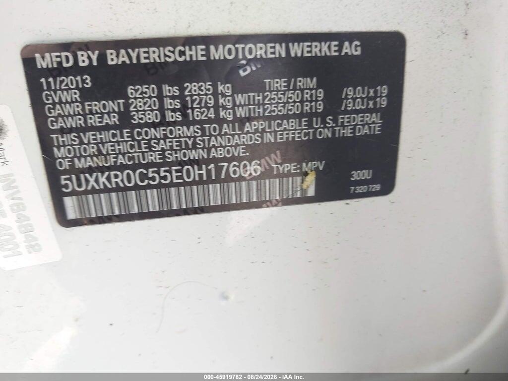 5UXKR0C55E0H17606 2014 BMW X5 photo no. 9