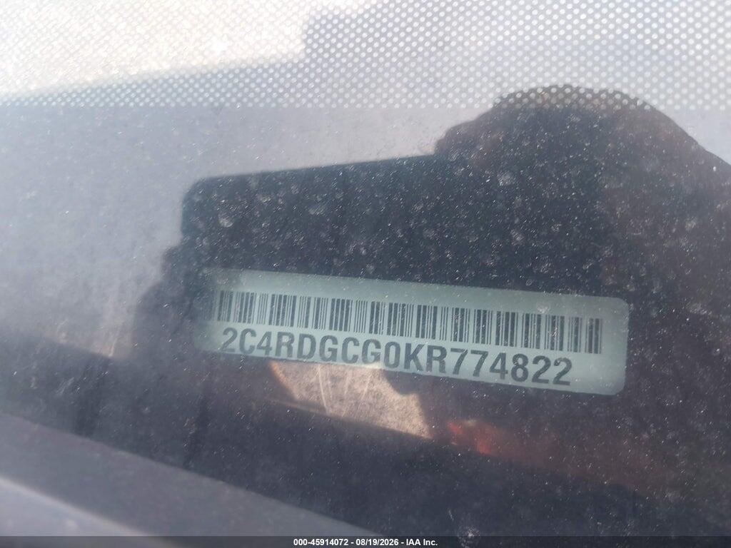 2C4RDGCG0KR774822 2019 DODGE GRAND CARAVAN photo no. 9
