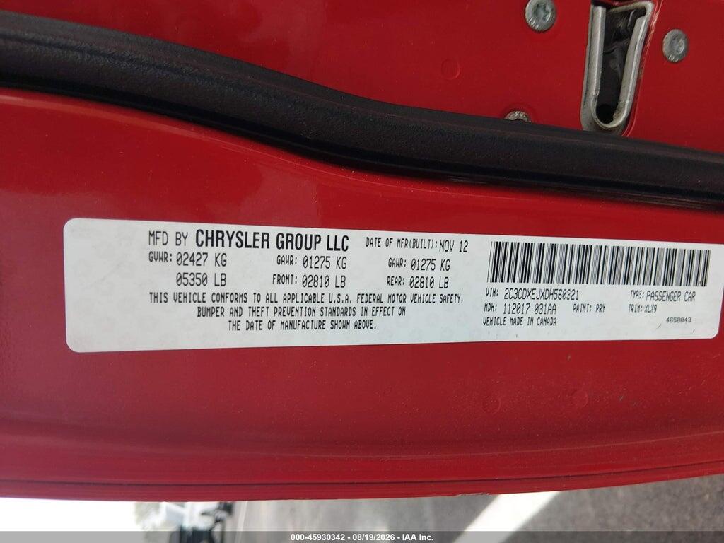 2C3CDXEJXDH560321 2013 DODGE CHARGER photo no. 9