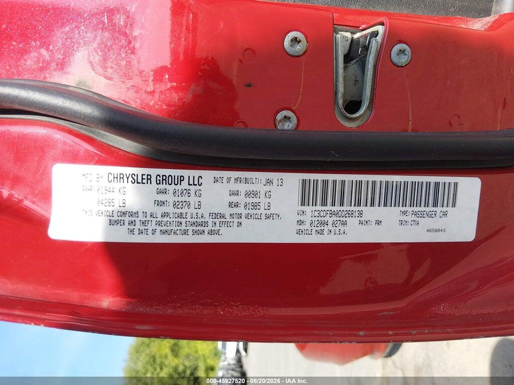 1C3CDFBA0DD268138 2013 DODGE DART photo no. 9