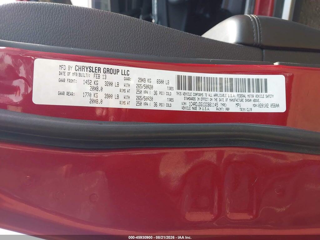 1C4RDJDG1DC661145 2013 DODGE DURANGO photo no. 9