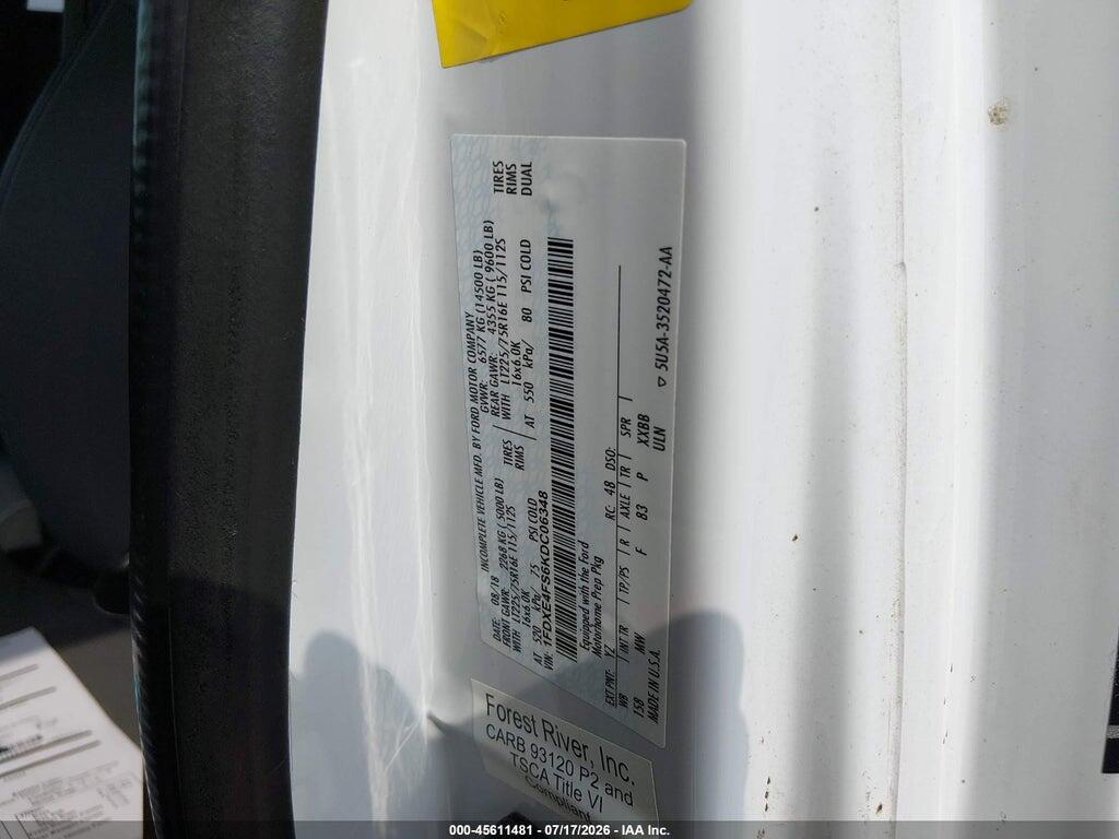 1FDXE4FS6KDC06348 2019 FORD E-450 CUTAWAY photo no. 9
