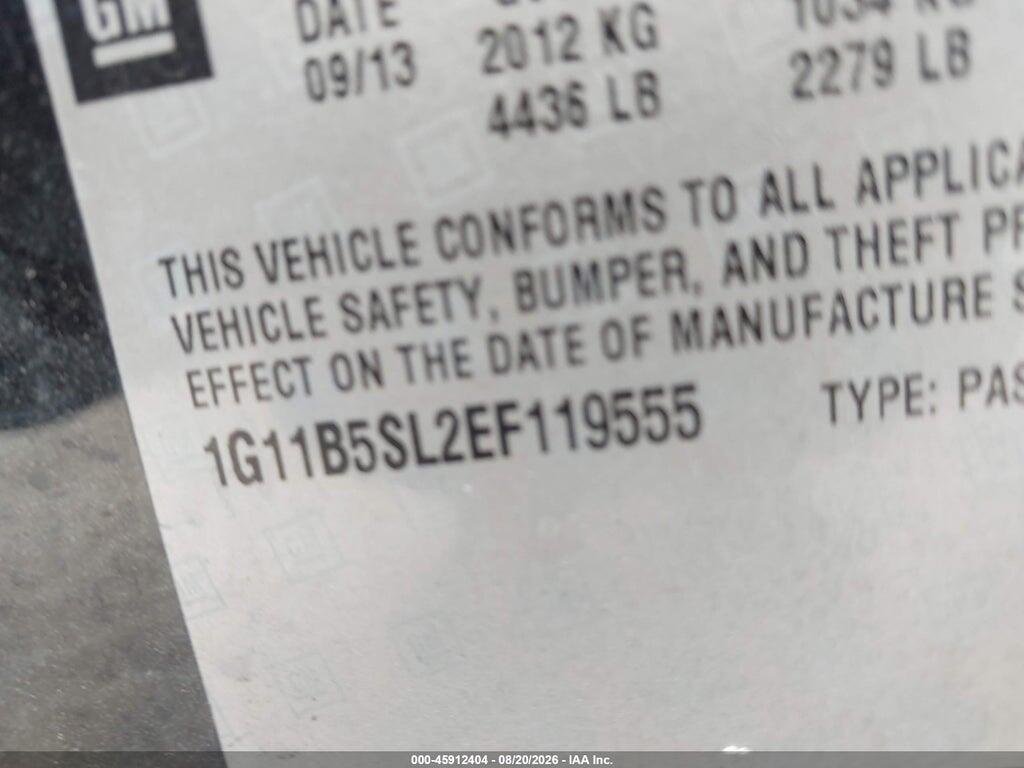 1G11B5SL2EF119555 2014 CHEVROLET MALIBU photo no. 9