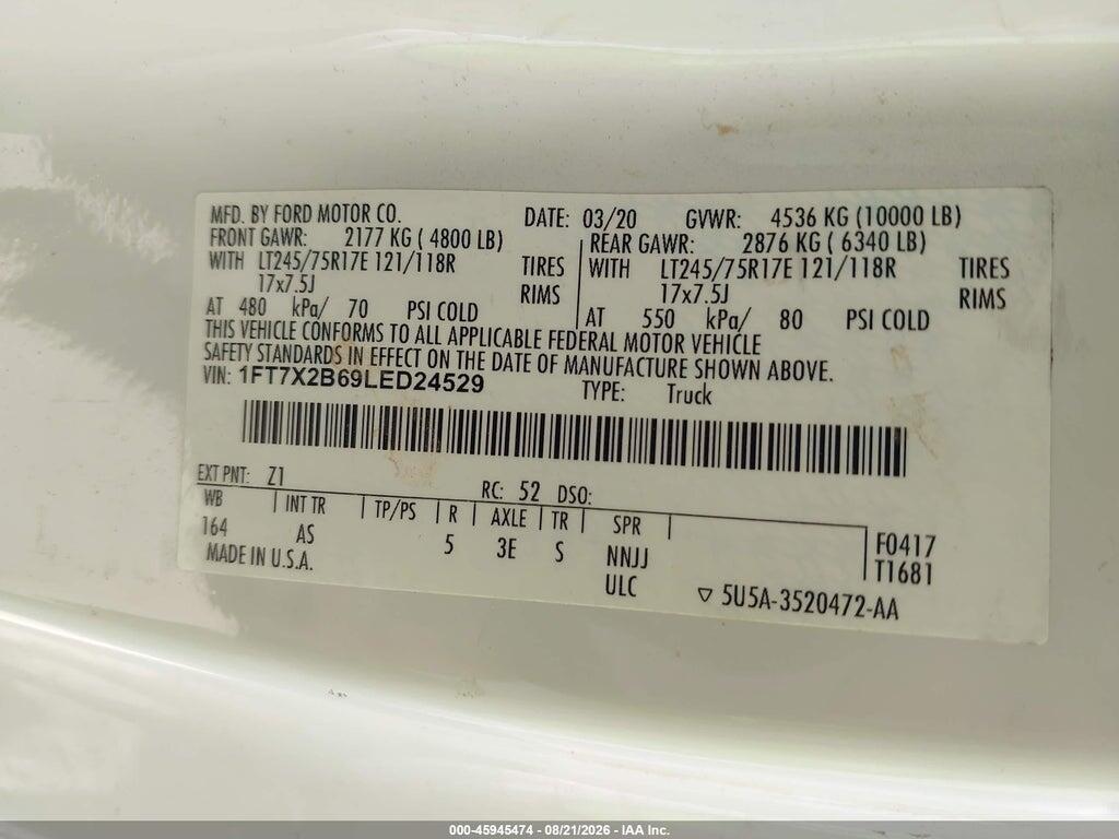 1FT7X2B69LED24529 2020 FORD F-250 photo no. 9