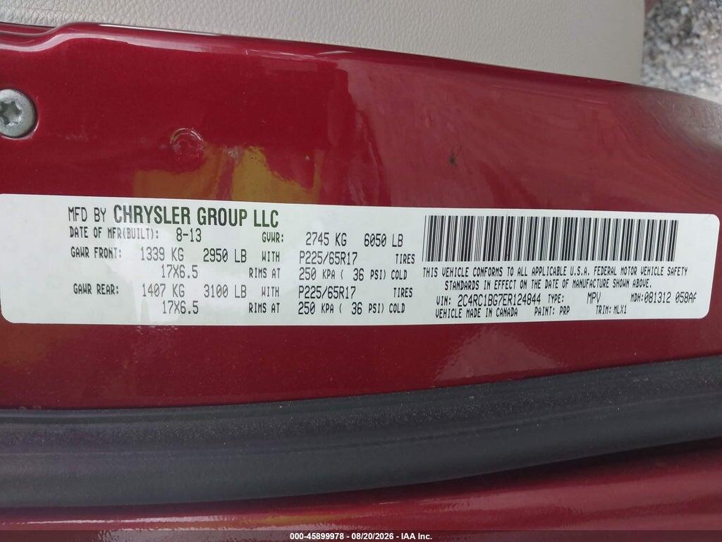 2C4RC1BG7ER124844 2014 CHRYSLER TOWN & COUNTRY photo no. 9