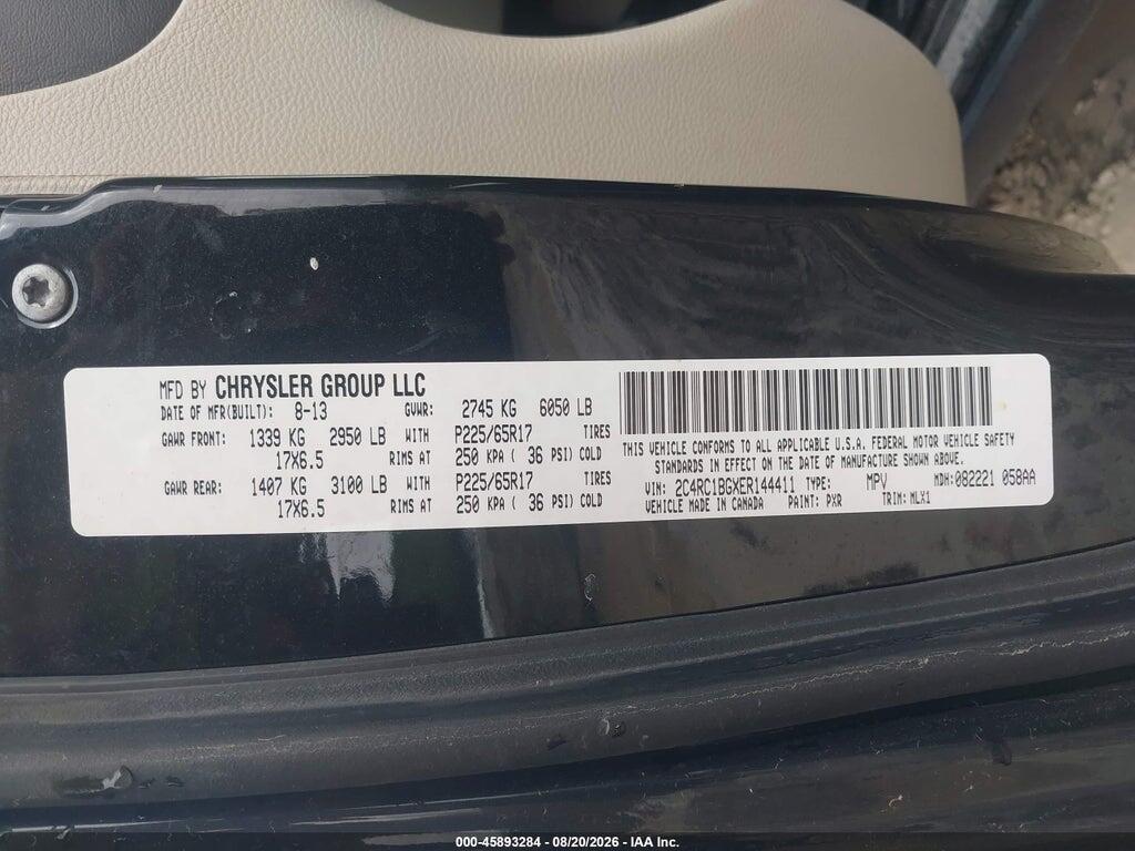 2C4RC1BGXER144411 2014 CHRYSLER TOWN & COUNTRY photo no. 9