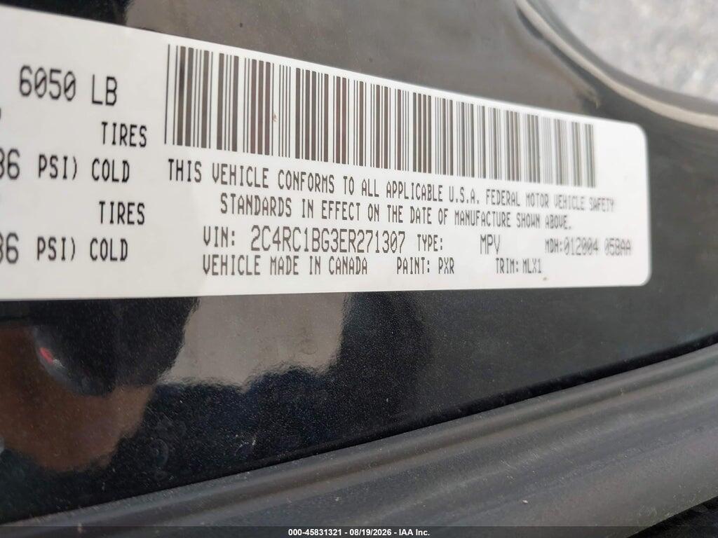 2C4RC1BG3ER271307 2014 CHRYSLER TOWN & COUNTRY photo no. 9