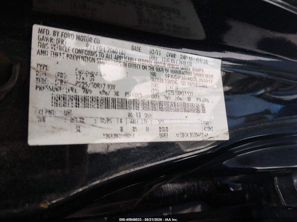 1FADP3R48DL305017 2013 FORD FOCUS ELECTRIC photo no. 9