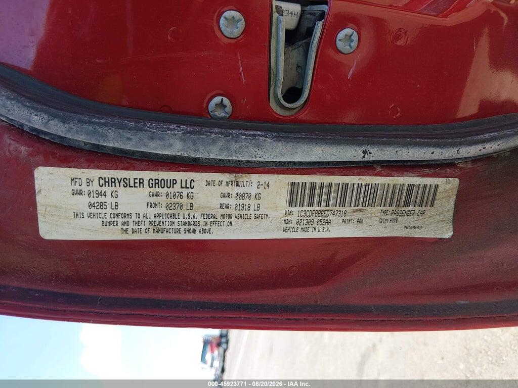 1C3CDFBB6ED747318 2014 DODGE DART photo no. 9