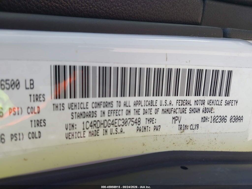1C4RDHDG4EC307548 2014 DODGE DURANGO photo no. 9