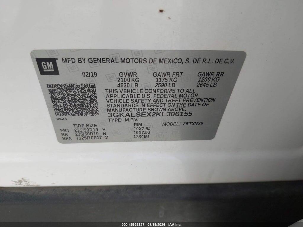 3GKALSEX2KL306155 2019 GMC TERRAIN photo no. 9