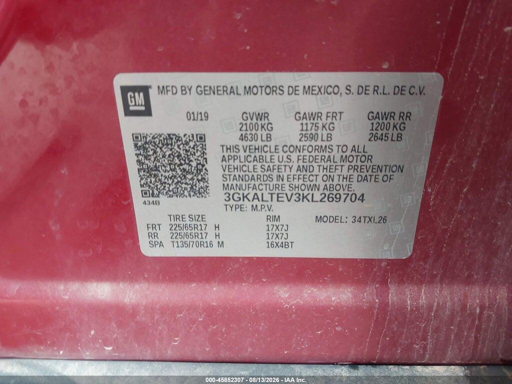 3GKALTEV3KL269704 2019 GMC TERRAIN photo no. 9