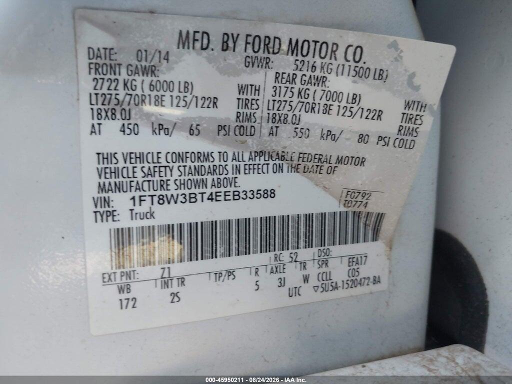 1FT8W3BT4EEB33588 2014 FORD F-350 photo no. 8