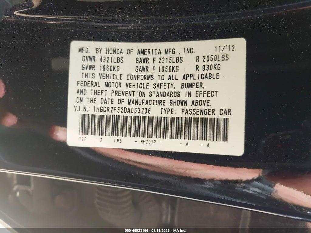 1HGCR2F52DA053236 2013 HONDA ACCORD photo no. 9