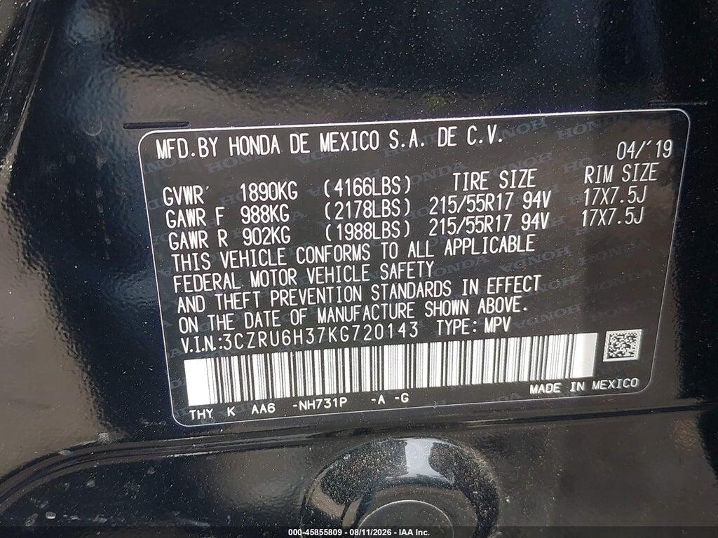 3CZRU6H37KG720143 2019 HONDA HR-V photo no. 9