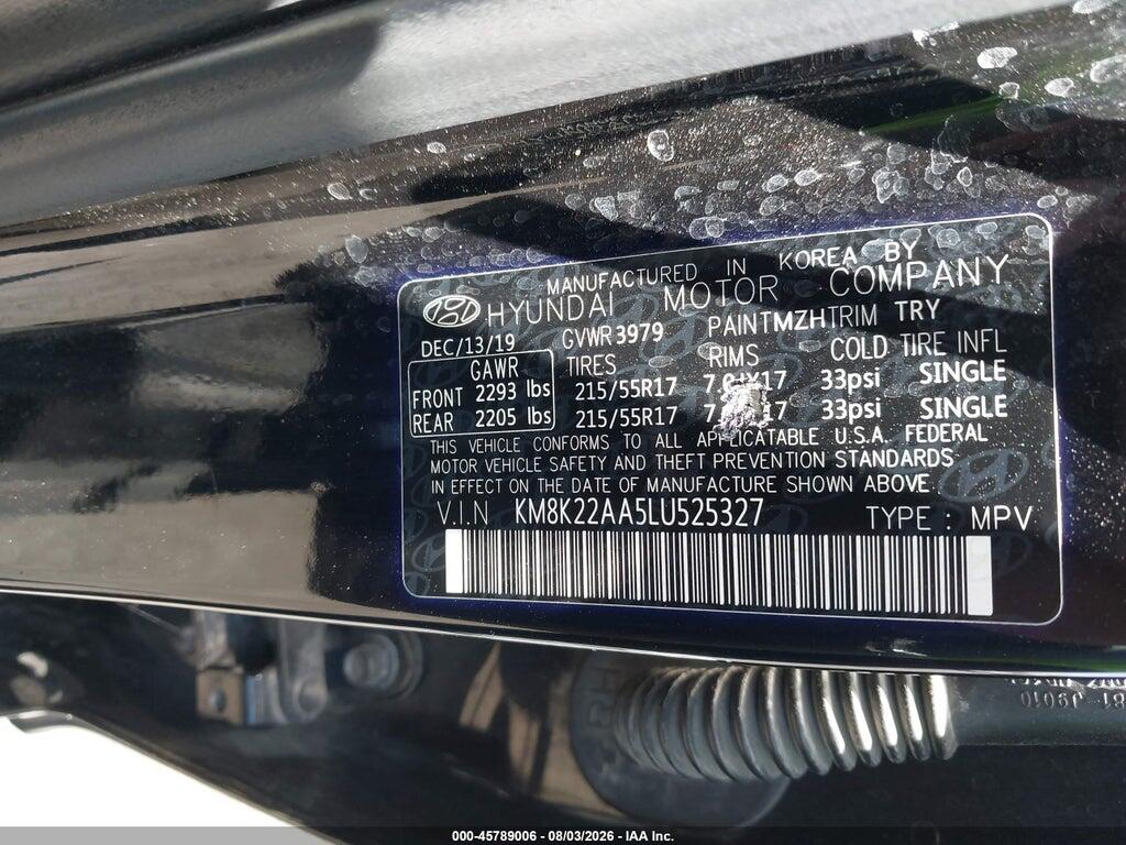 KM8K22AA5LU525327 2020 HYUNDAI KONA photo no. 9
