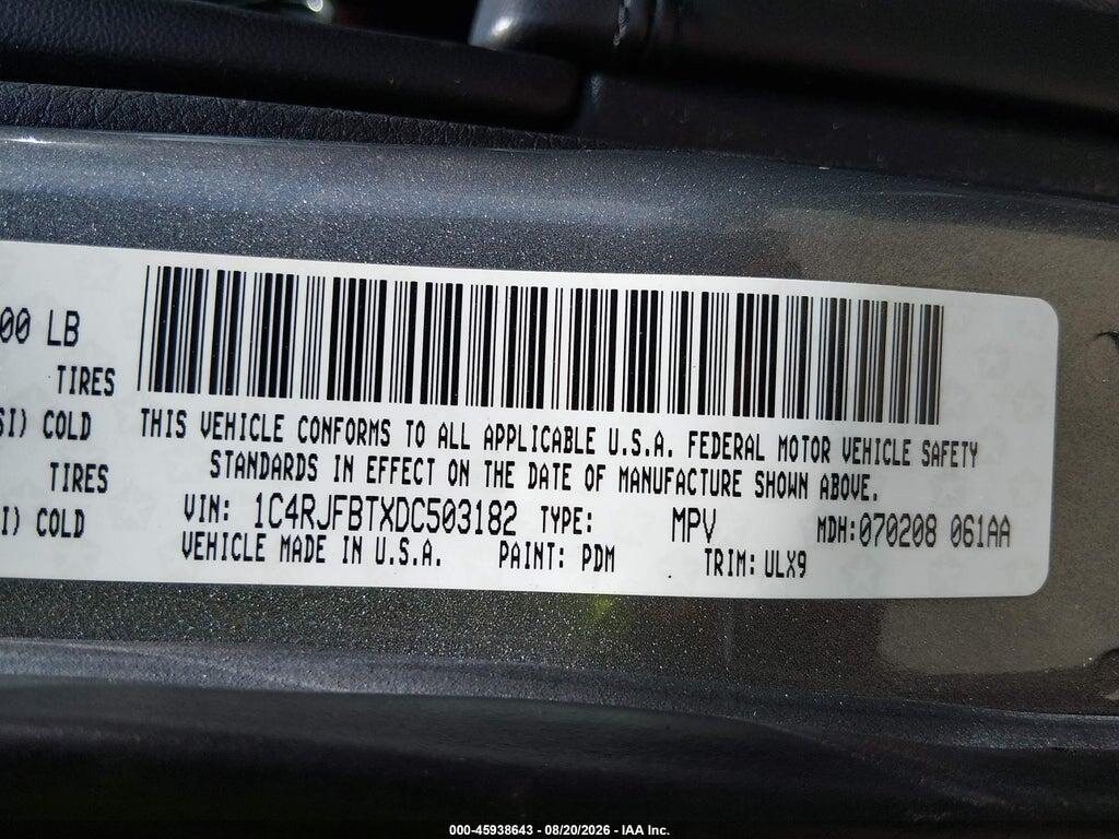 1C4RJFBTXDC503182 2013 JEEP GRAND CHEROKEE photo no. 9
