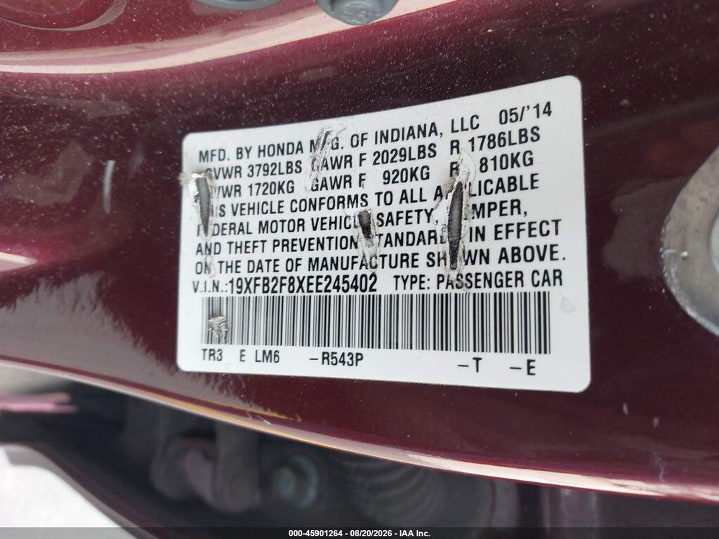 19XFB2F8XEE245402 2014 HONDA CIVIC photo no. 9