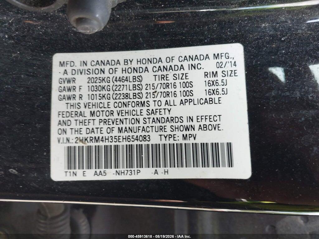 2HKRM4H35EH654083 2014 HONDA CR-V photo no. 9
