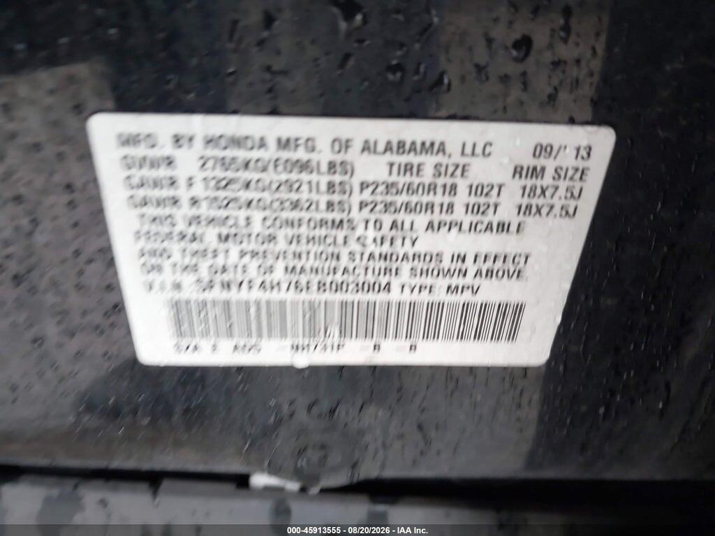 5FNYF4H76EB003004 2014 HONDA PILOT photo no. 9