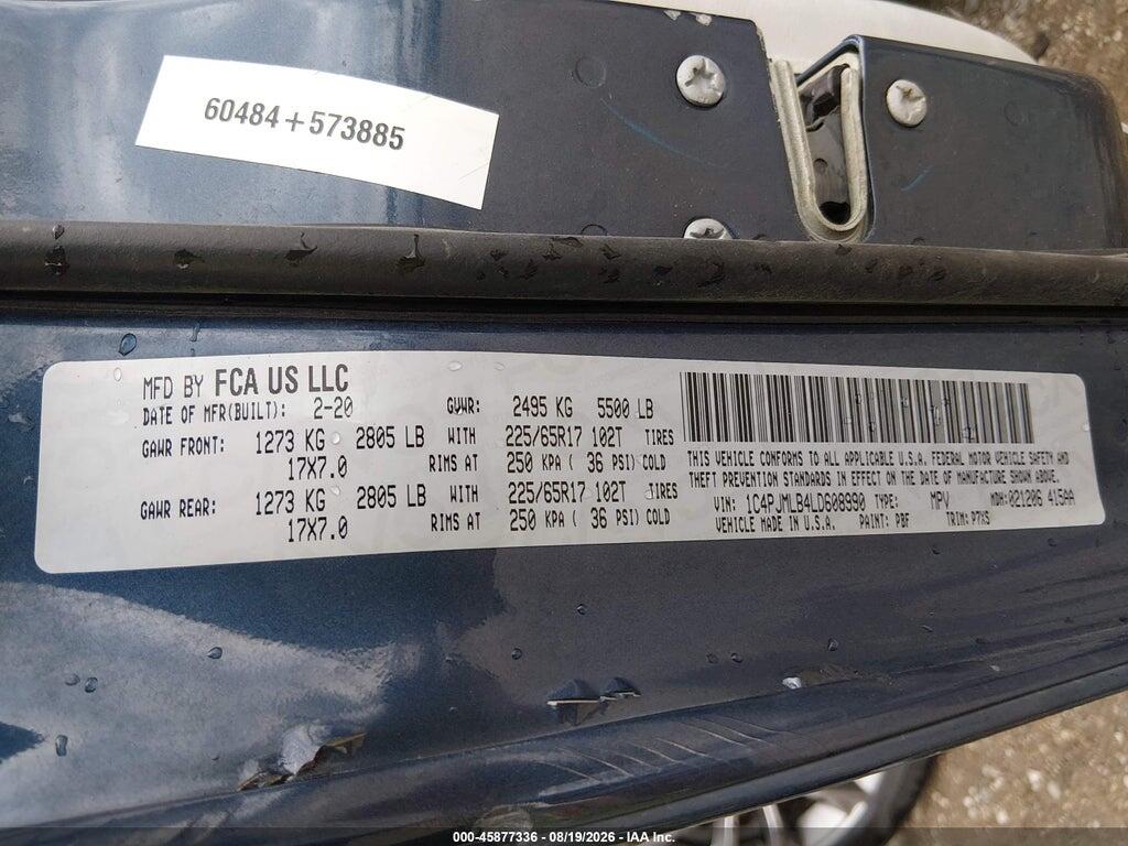 1C4PJMLB4LD608990 2020 JEEP CHEROKEE photo no. 9