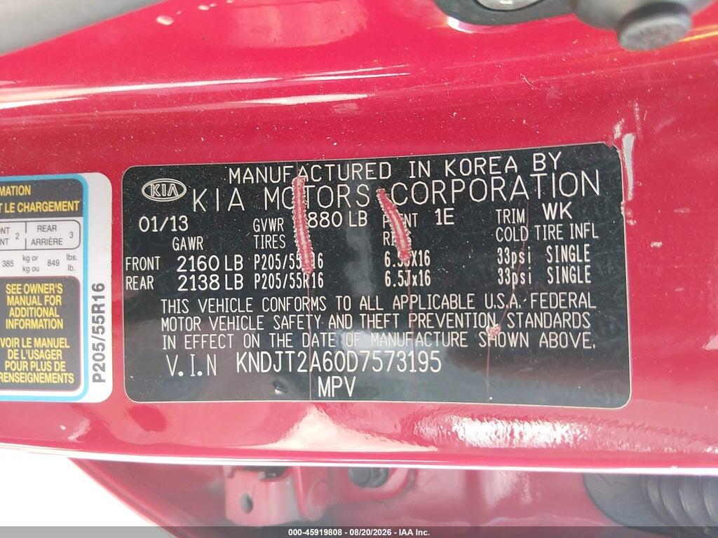KNDJT2A60D7573195 2013 KIA SOUL photo no. 9