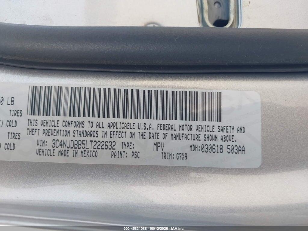 3C4NJDBB5LT222632 2020 JEEP COMPASS photo no. 9