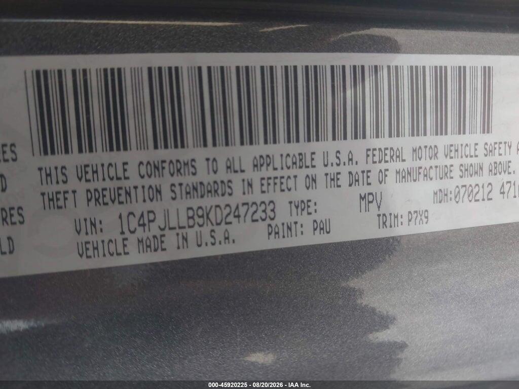 1C4PJLLB9KD247233 2019 JEEP CHEROKEE photo no. 9