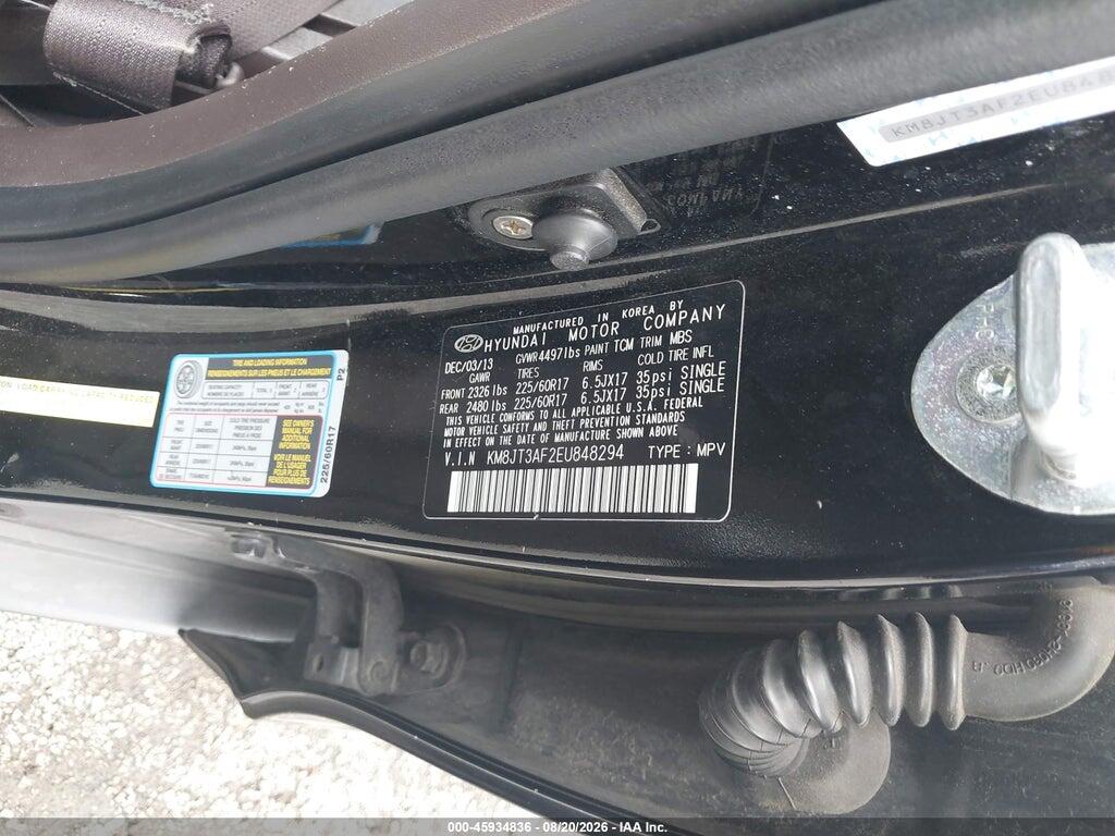 KM8JT3AF2EU848294 2014 HYUNDAI TUCSON photo no. 9