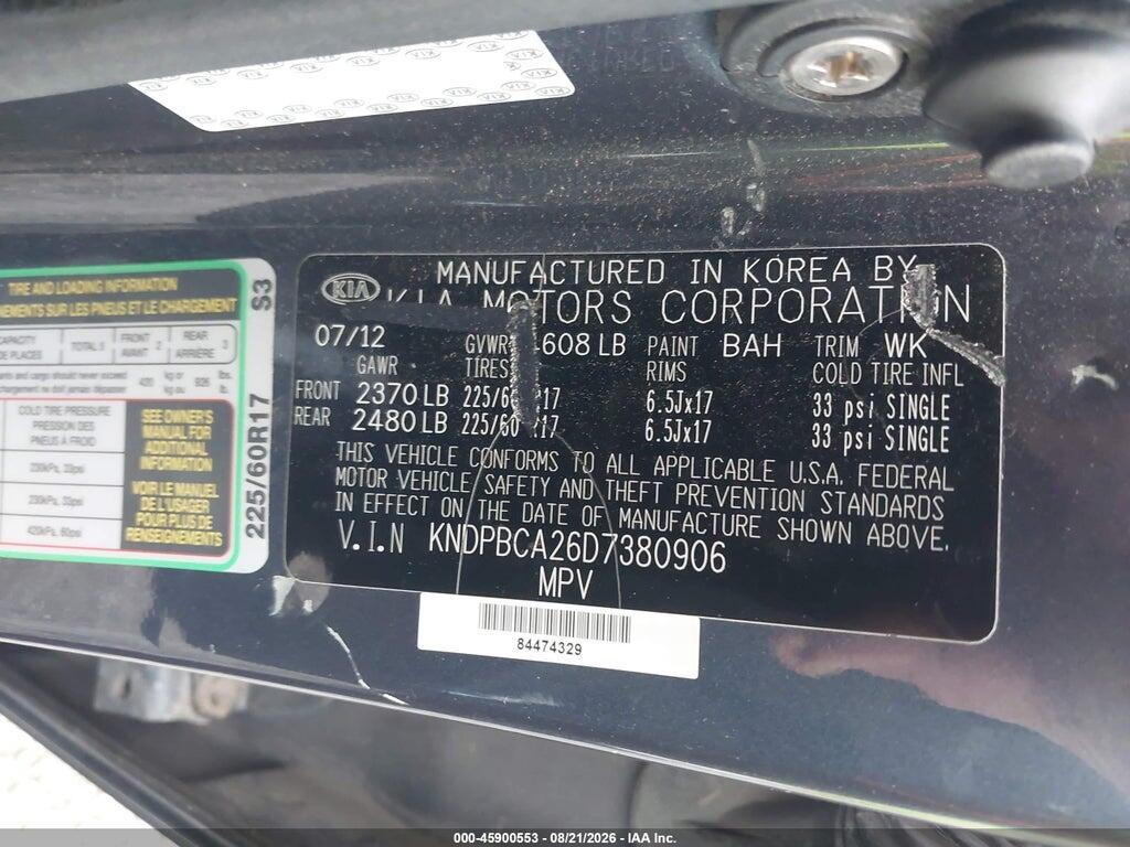 KNDPBCA26D7380906 2013 KIA SPORTAGE photo no. 9