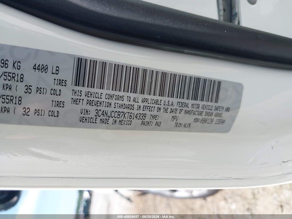 3C4NJCCB7KT614339 2019 JEEP COMPASS photo no. 9