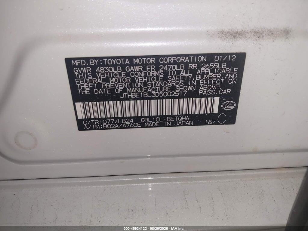 JTHBE1BL3D5002517 2013 LEXUS GS 350 photo no. 9