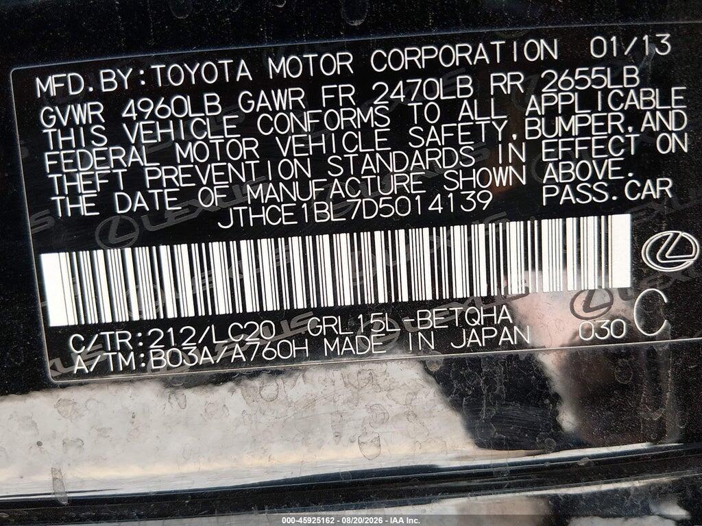 JTHCE1BL7D5014139 2013 LEXUS GS 350 photo no. 9