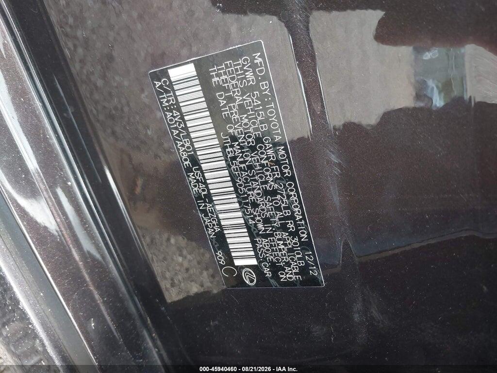 JTHBL5EF9D5117514 2013 LEXUS LS 460 photo no. 9