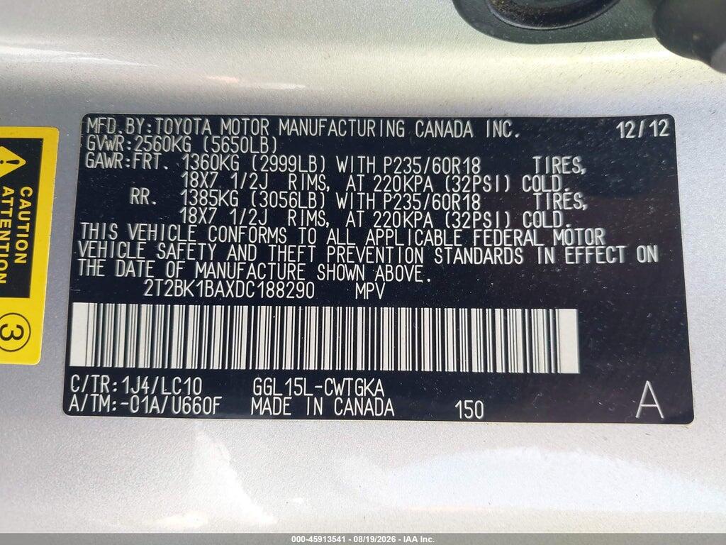 2T2BK1BAXDC188290 2013 LEXUS RX 350 photo no. 9