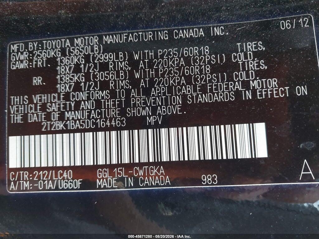 2T2BK1BA5DC164463 2013 LEXUS RX 350 photo no. 9