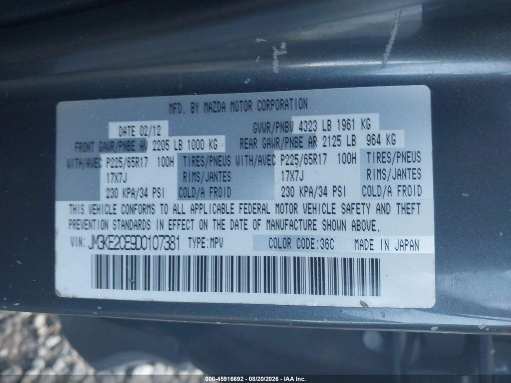 JM3KE2CE9D0107381 2013 MAZDA CX-5 photo no. 9