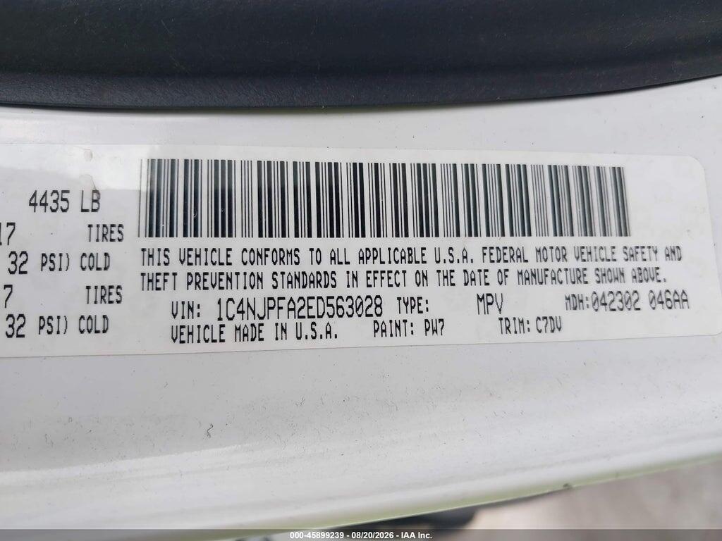1C4NJPFA2ED563028 2014 JEEP PATRIOT photo no. 9