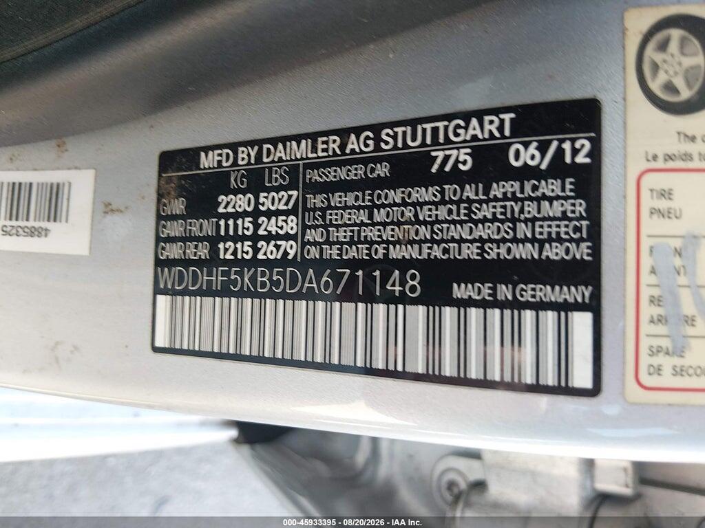 WDDHF5KB5DA671148 2013 MERCEDES-BENZ E 350 photo no. 9