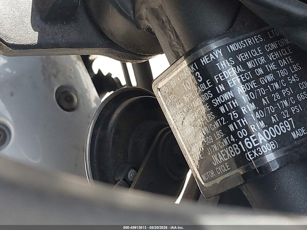 JKAEX8B16EA000697 2014 KAWASAKI EX300 photo no. 10