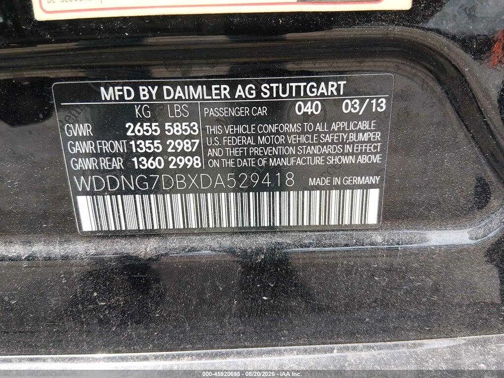 WDDNG7DBXDA529418 2013 MERCEDES-BENZ S 550 photo no. 9