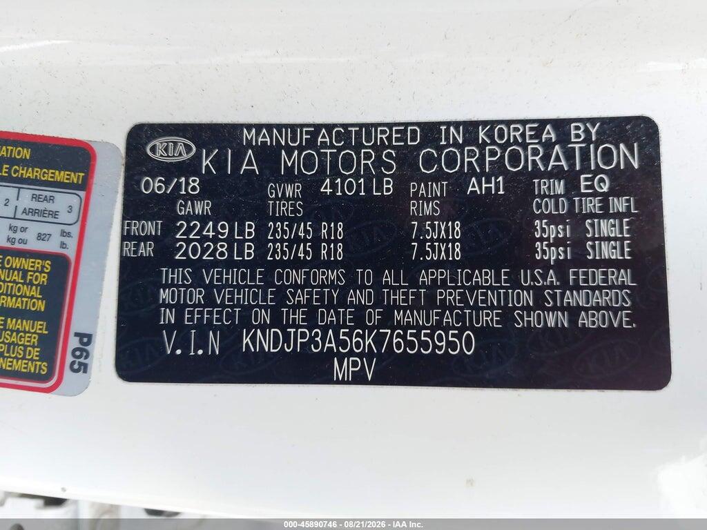 KNDJP3A56K7655950 2019 KIA SOUL photo no. 9