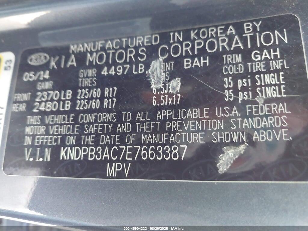 KNDPB3AC7E7663387 2014 KIA SPORTAGE photo no. 9