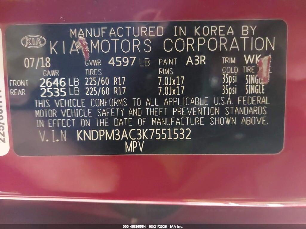 KNDPM3AC3K7551532 2019 KIA SPORTAGE photo no. 9