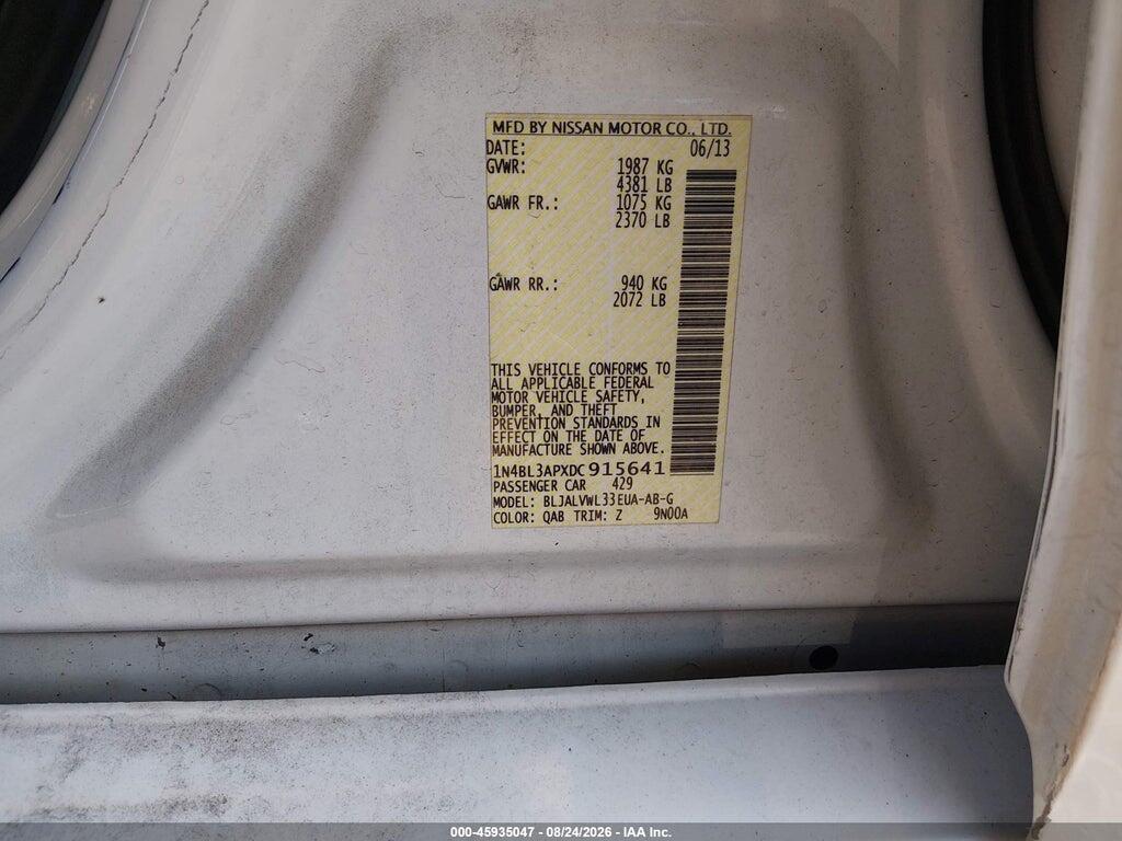 1N4BL3APXDC915641 2013 NISSAN ALTIMA photo no. 9