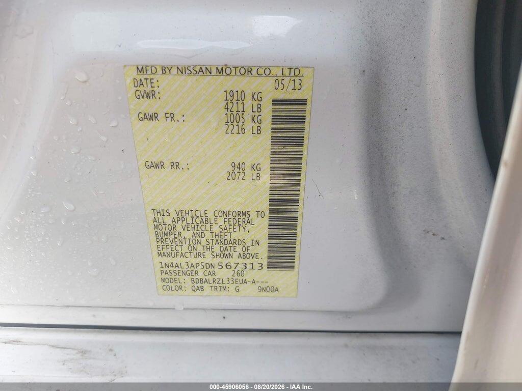 1N4AL3AP5DN567313 2013 NISSAN ALTIMA photo no. 9