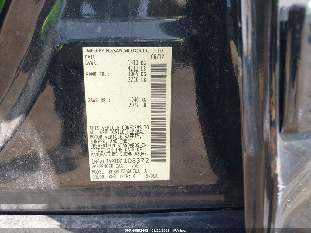 1N4AL3AP1DC108372 2013 NISSAN ALTIMA photo no. 9