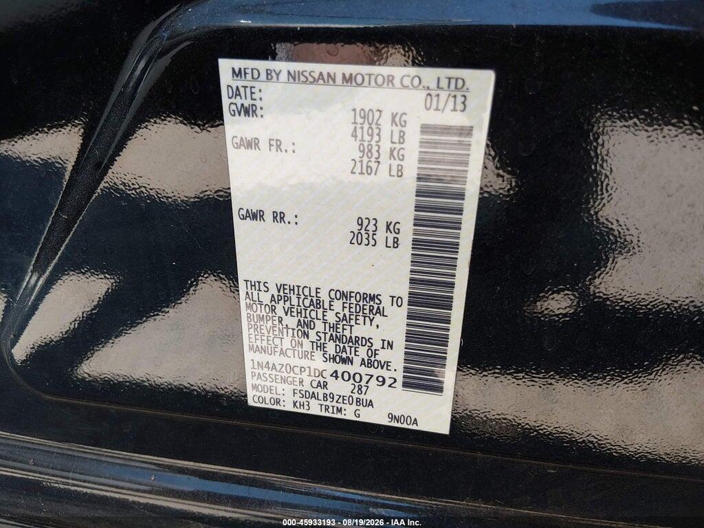 1N4AZ0CP1DC400792 2013 NISSAN LEAF photo no. 9