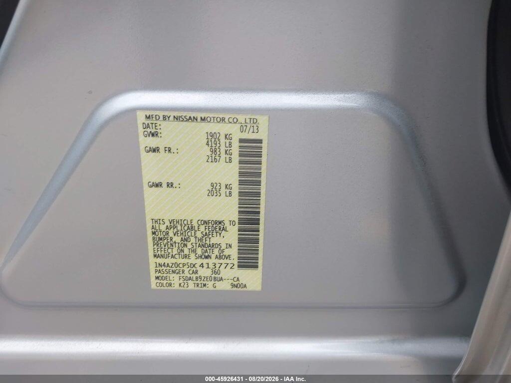 1N4AZ0CP5DC413772 2013 NISSAN LEAF photo no. 9